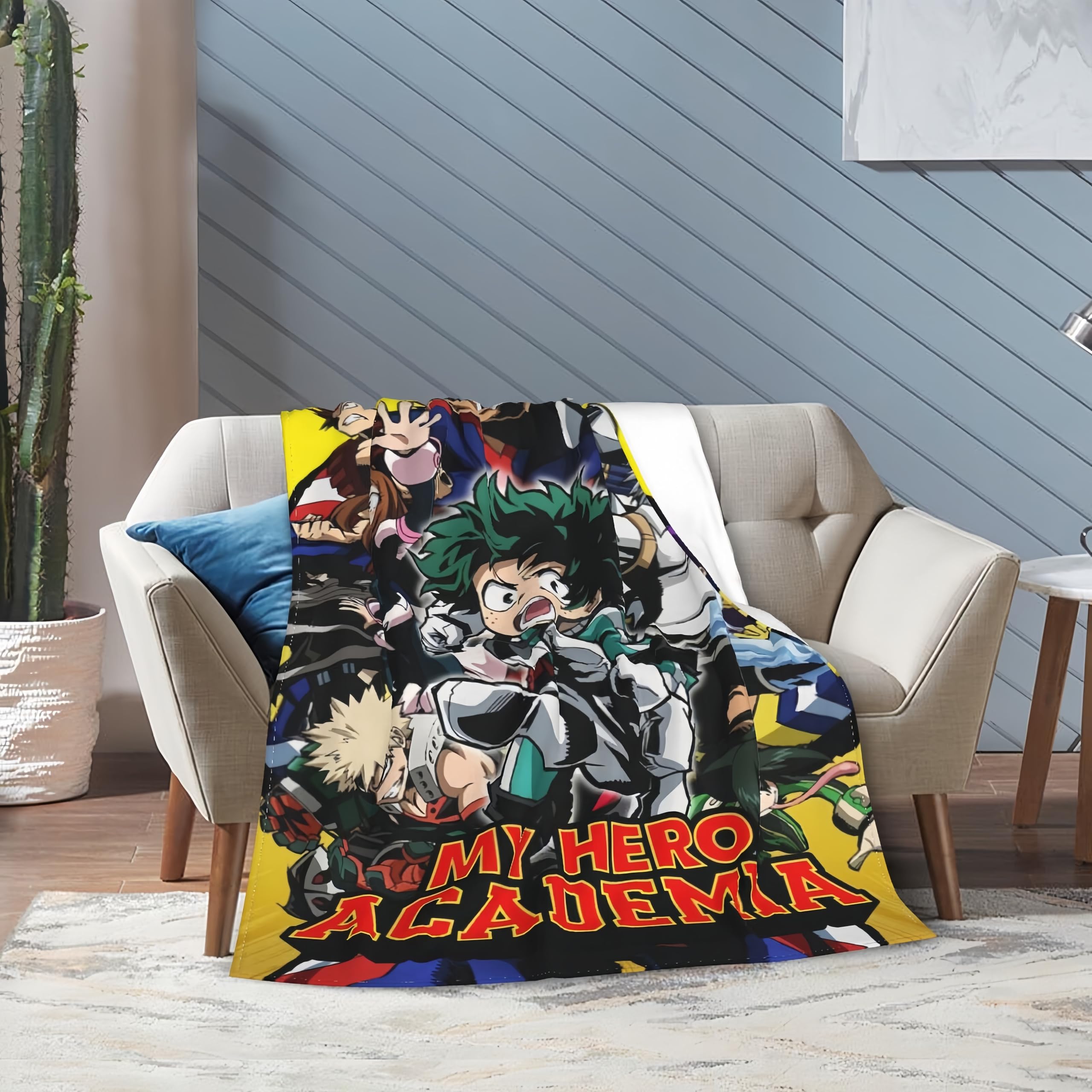 Anime Super Soft Cozy Blanket Warm Comfort Blanket Bed Cover for Teen Boys Sofa Dormitory 50x40 Inch