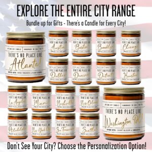 Austin Gifts, Austin Decor for Home - 'There's No Place Like Austin Candle, w/Cedar & Campfire I Austin Souvenirs I 9oz Jar, 50Hr Burn, Made in USA