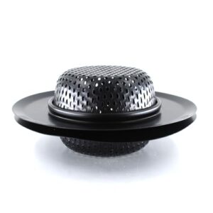 septe 2 pieces of 4.5inch black sink filters, suitable for bathroom bathtub