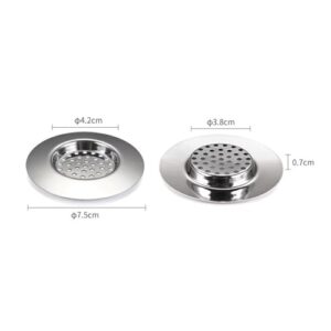 Sink Drain Strainer, 3 Inch Diameter Stainless Steel Clog Prevention Easy to Clean Bathroom Sink Stopper Filter, Multifunctional Kitchen Sink Drain Strainer for Bathtub