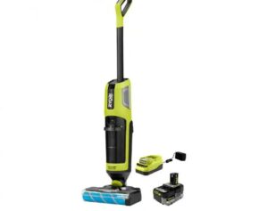 ryobi one+ hp 18v brushless cordless wet/dry stick mop and vacuum kit with 4.0 ah battery and charger