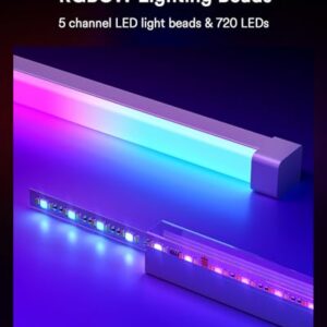 Lumary LED Neon Rope Lights, RGBCW Color Changing Silicone Flexible Rope Lights, 16.4ft UFO LED High Bay Light 150W 22000lm Smart Dimmable 2700K-6500K High Bay