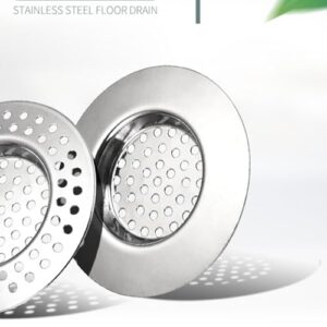 Sink Drain Strainer, 3 Inch Diameter Stainless Steel Clog Prevention Easy to Clean Bathroom Sink Stopper Filter, Multifunctional Kitchen Sink Drain Strainer for Bathtub