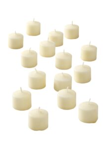 serene spaces living 10-hour ivory votive candle, unscented, long-burning tea light candles for weddings, parties, events, restaurants & bars, set of 36