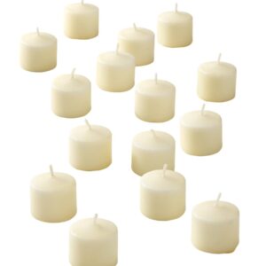 Serene Spaces Living 10-Hour Ivory Votive Candle, Unscented, Long-Burning Tea Light Candles for Weddings, Parties, Events, Restaurants & Bars, Set of 36