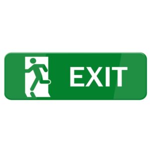 FZQDMT Exit Sign For House (With Strong Adhesive Tape), 3" X 10" Premium Durable For Home & Office,Acrylic Signs For Front Door/Wall/Window, Clear And Easy To Read