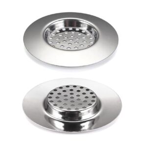 Sink Drain Strainer, 3 Inch Diameter Stainless Steel Clog Prevention Easy to Clean Bathroom Sink Stopper Filter, Multifunctional Kitchen Sink Drain Strainer for Bathtub