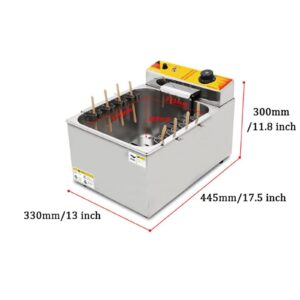 YXCUSAM Commercial Deep Corn Dogs Fryer 1900W, Perfect for Cheese Hot Dogs Sticks Frying Machine at Small Events & Stalls