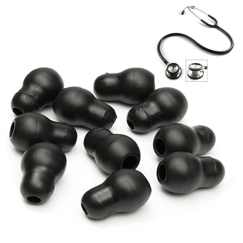 For 10Pcs For Silicone Black For Soft Eartips For Earplug Earpieces For Littmann For Stethoscope