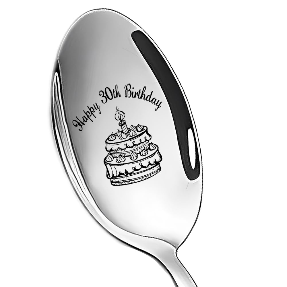 30th Birthday Gifts for Her Him Men Women 30th Birthday Gift for Best Friend Son Daughter 30th Birthday Spoon Present for Sister Brother 30 Year Old Birthday Gifts for Wife Husband Neice Nephew