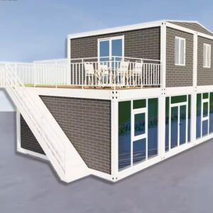 S.E.Q Double Story Fully Equipped prefab Expandable Container House, Luxury Home Stairs Included 2-3 bedrooms,1 Kitchen,1 Bathroom 30 ft