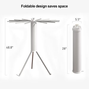 NobAura Portable and Foldable Tripod Garment Rack, Laundry Clothes Drying Rack, Space Saving Drying Rack for Balcony Travel Outdoor Indoor