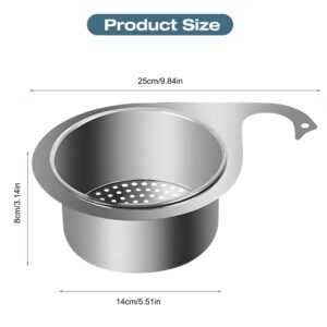 Stainless Steel Swan Sink Strainer Basket, Multifunction Hanging Sink Strainer Colander Drain Basket, Kitchen Sink Drain Strainer Faucet Hanging Filter Basket,Kitchen Sink Food Waste Filter (1pcs)