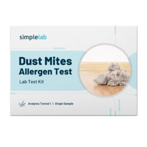 dust mites allergen test by simplelab | complete indoor surface and air quality for home | laboratory testing | at home allergen test kit