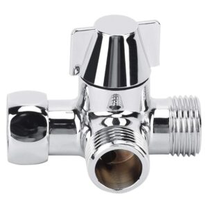 G1/2 Shower Three Way Tshaped A Diverter Connector Toilet Bidet Separator Faucet Splitter for Hroom Use