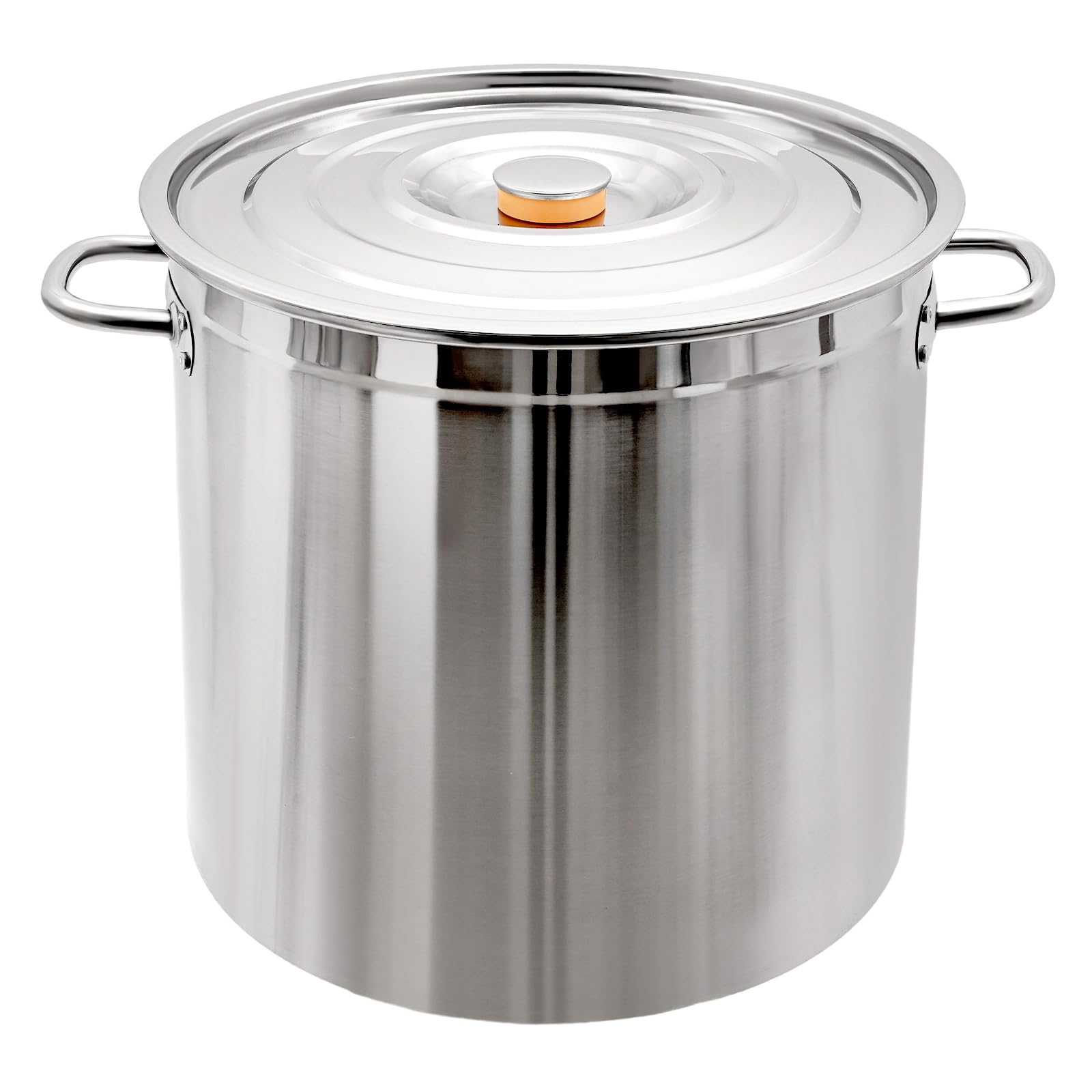 Stainless Steel Stockpot Seafood Boiler, 37 QT Seafood Boiling Pot, Shrimp Boil Stock Pot with Strainer, Turkey Fryer Pot for Home Kitchen Restaurant (35L)