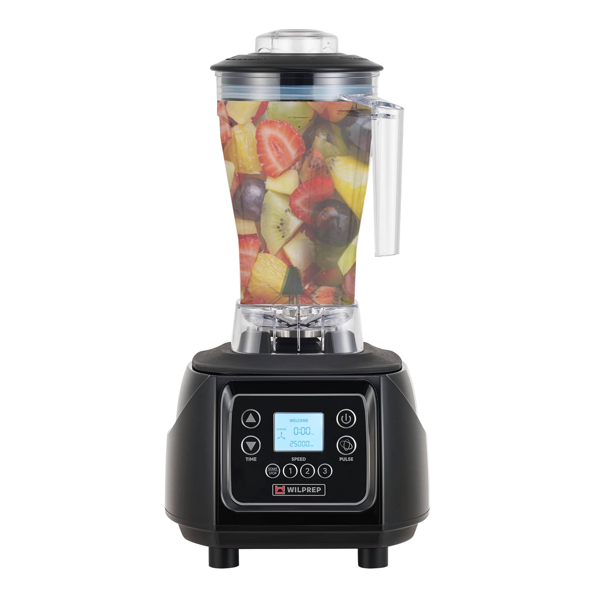 WILPREP Commercial Blender with 3 1/2 HP Motor, Touchpad, Timer, Adjustable Speed, and 64 fl oz BPA Free Tritan Jar, for Smoothies, Shakes & Frozen Drinks, Black, ETL+NSF Certificated