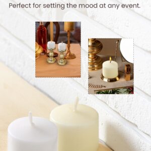 Serene Spaces Living 10-Hour Ivory Votive Candle, Unscented, Long-Burning Tea Light Candles for Weddings, Parties, Events, Restaurants & Bars, Set of 36