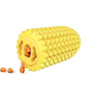 Dog Chew Toys for Aggressive Chewers, Non-Squeak Puppy Toothbrush & Interactive Corn Toy for Teeth Cleaning, Durable for Medium & Large Breeds