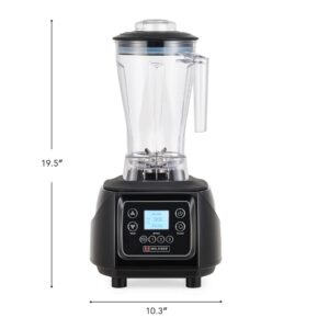 WILPREP Commercial Blender with 3 1/2 HP Motor, Touchpad, Timer, Adjustable Speed, and 64 fl oz BPA Free Tritan Jar, for Smoothies, Shakes & Frozen Drinks, Black, ETL+NSF Certificated