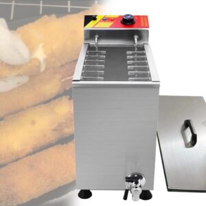 yxcusam cheese hot dog stick machine stainless steel,temperature adjustable,automatic corn dog deep fryer for home kitchen