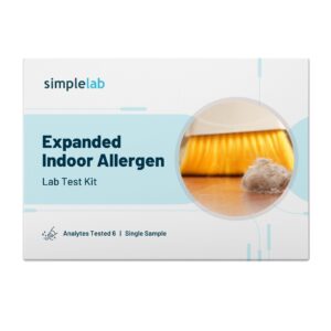 expanded indoor allergen test kit by simplelab | lab testing for dog, cat, rodent, dust mite and other allergens | easy vacuum at home sampling for lab analysis