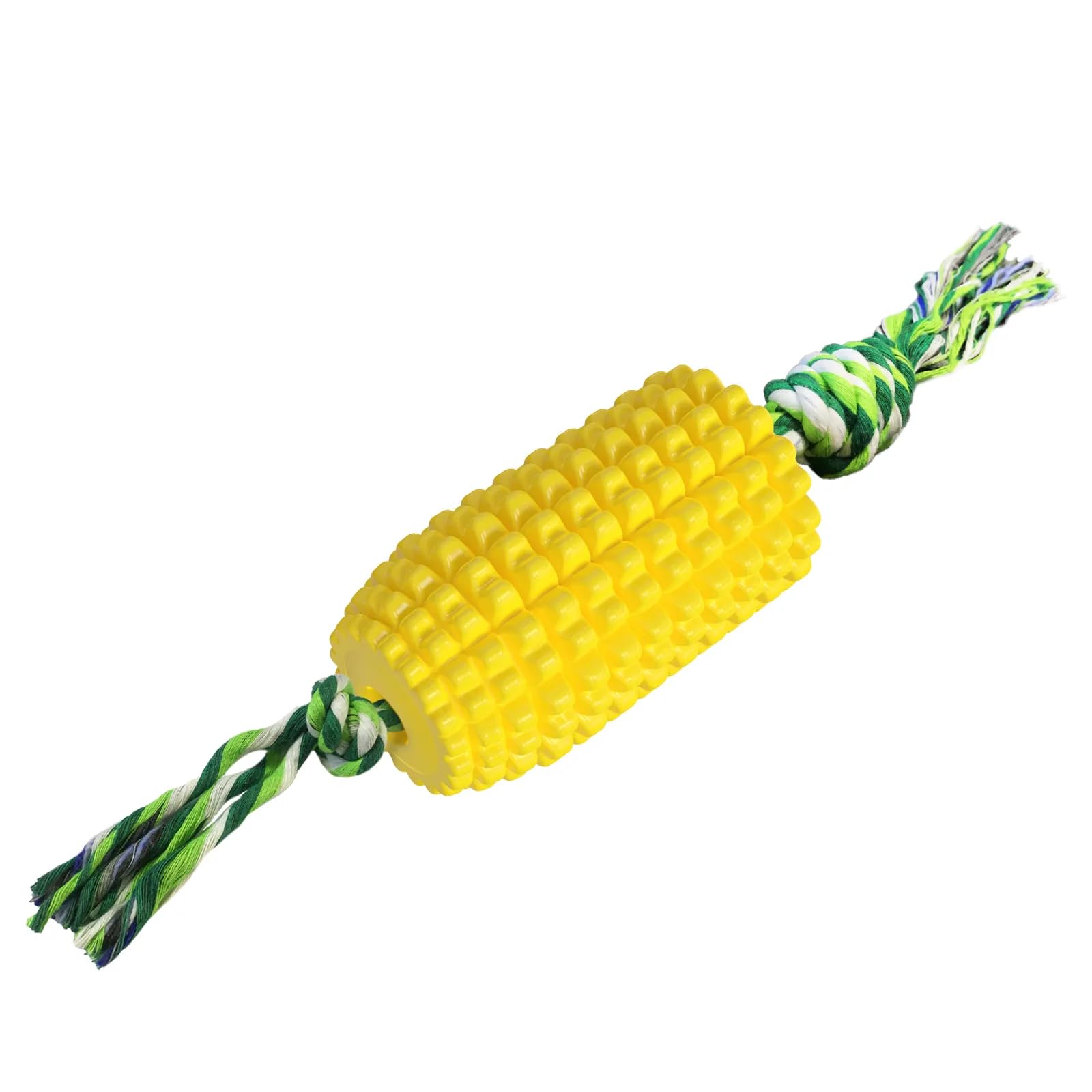 Dog Chew Toys for Aggressive Chewers, Non-Squeak Puppy Toothbrush & Interactive Corn Toy for Teeth Cleaning, Durable for Medium & Large Breeds