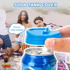 Soda Can Covers, Can Covers for Soda Cola Can Lid Covers Round Protector, Soda Can Lid Covers, Reusable Plastic Can Spill Stopper or Protector for Drink Juice Cans Storage 2.4 Inches (6pcs)