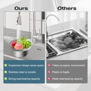 Stainless Steel Swan Sink Strainer Basket, Multifunction Hanging Sink Strainer Colander Drain Basket, Kitchen Sink Drain Strainer Faucet Hanging Filter Basket,Kitchen Sink Food Waste Filter (1pcs)