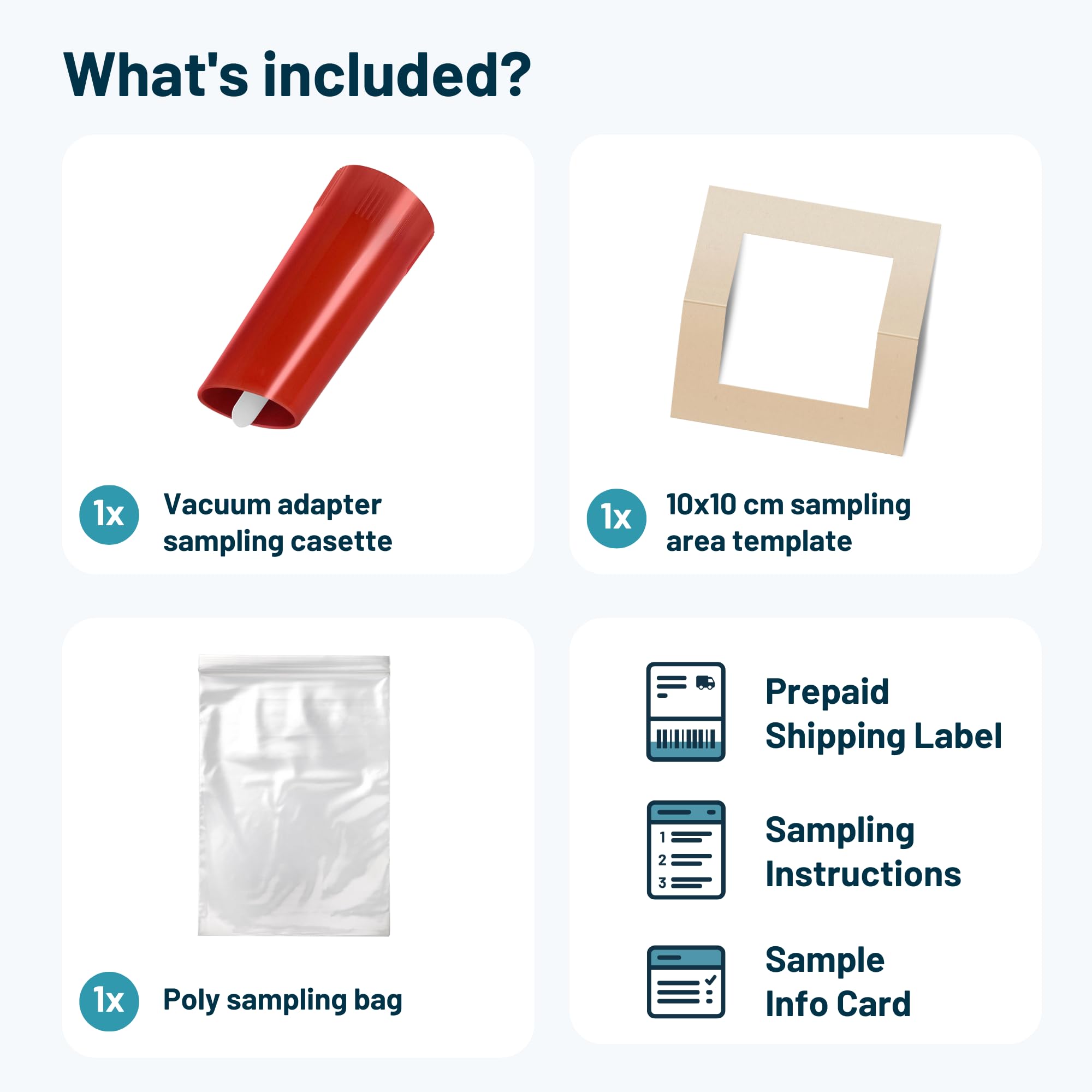 Expanded Indoor Allergen Test Kit by SimpleLab | Lab Testing for Dog, Cat, Rodent, Dust Mite and Other Allergens | Easy Vacuum at Home Sampling for Lab Analysis