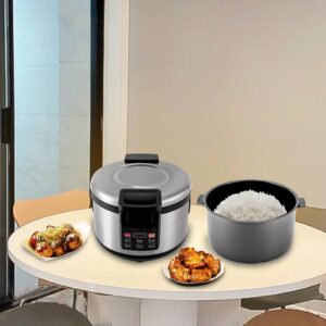 MOQNISE Rice Warmer (Warm Function only, not a Cooker) 19L/ 20QT Commercial Rice Warmer with Inner Pot and Rice Spoon, 110V Electric Rice Warmer for Restaurant Party Family