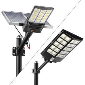 ofuray 4600w and 7500w solar street light outdoor waterproof,solar parking lot lights commercial dusk to dawn, 6500k ip67 street led with remote control for street,court,barn