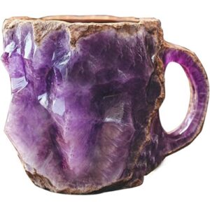 erhngl mineral crystal coffee mugs, 2024 new multi-colored mineral crystal coffee mug, elegant crystal gift for home & office 1pcs