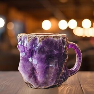 ERHNGL Mineral Crystal Coffee Mugs, 2024 New Multi-Colored Mineral Crystal Coffee Mug, Elegant Crystal Gift for Home & Office 1pcs