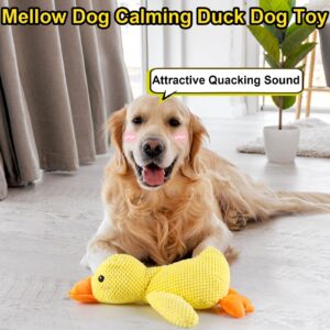 Mellow Dog Calming Duck, 2024 Newest Durable The Mellow Dog Calming Duck Dog Toy,Quack-Quack Duck Dog Toy, Dog Duck Toy with Quacking Sound for Indoor Dog (Yellow)