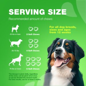 Canine Green Lawn, Dog Maintenance Chews - Enzymes, Probiotics, Cranberry Extract - All Dog Breeds & Sizes - Pet Supplies for Digestion Health