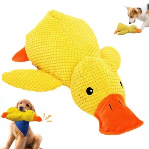 mellow dog calming duck, 2024 newest durable the mellow dog calming duck dog toy,quack-quack duck dog toy, dog duck toy with quacking sound for indoor dog (yellow)