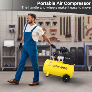 WIILAYOK 13 Gallon Air Compressor, 4.5HP 6.5CFM 115PSI, Portable Air Compressor for Inflation, Car Repair, Spray Painting, Woodwork Nailing