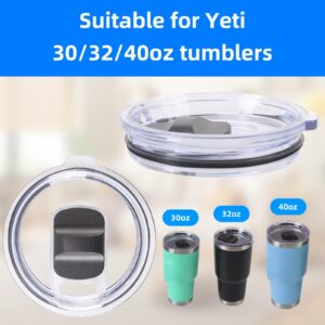 KEUYE 32 oz Tumbler Lid for Yeti, Splash Resistant 32 oz Replacement Lid,Yeti 32 oz Lid BPA Free,Lids 32 oz Replacement Lid for Yeti,2PCS