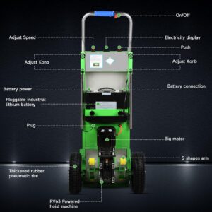 Electric Stair Climbing Hand Trucks Dolly Cart, 900lb Capacity Heavy Duty Stair Climber with 3 Ropes, Carry Heavy Objects Up and Down Stairs Effortless for Furniture Logistics Warehouse (Green)