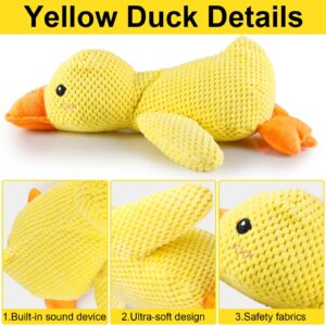 Mellow Dog Calming Duck, 2024 Newest Durable The Mellow Dog Calming Duck Dog Toy,Quack-Quack Duck Dog Toy, Dog Duck Toy with Quacking Sound for Indoor Dog (Yellow)