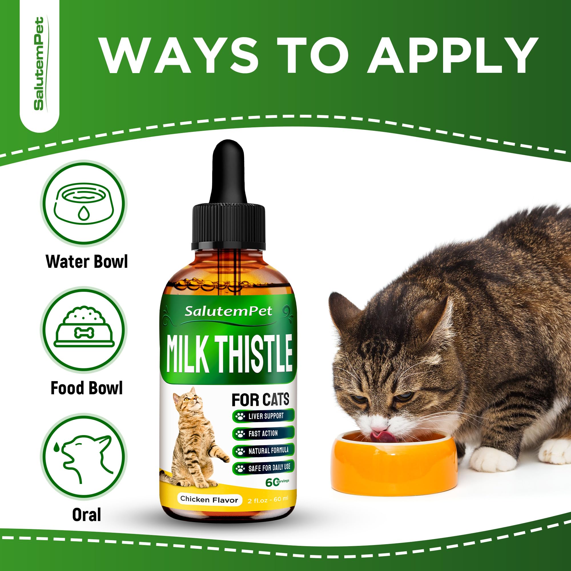 Сat Kidney Support | Milk Thistle for Cats | Kidney Support for Cats | Milk Thistle Cats | Cat Milk Thistle | Herbal Dietary Supplement | 2 Oz