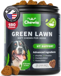 canine green lawn, dog maintenance chews - enzymes, probiotics, cranberry extract - all dog breeds & sizes - pet supplies for digestion health