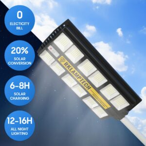 RKLAMPTECH 2600W Solar Street Light + 150W Solar Street Light