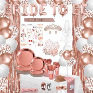 rose gold bridal shower decorations