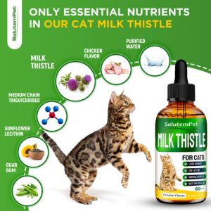 Сat Kidney Support | Milk Thistle for Cats | Kidney Support for Cats | Milk Thistle Cats | Cat Milk Thistle | Herbal Dietary Supplement | 2 Oz