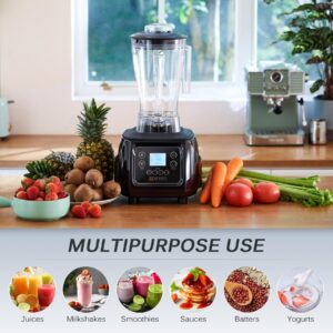 WILPREP Commercial Blender with 3 1/2 HP Motor, Touchpad, Timer, Adjustable Speed, and 64 fl oz BPA Free Tritan Jar, for Smoothies, Shakes & Frozen Drinks, Black, ETL+NSF Certificated