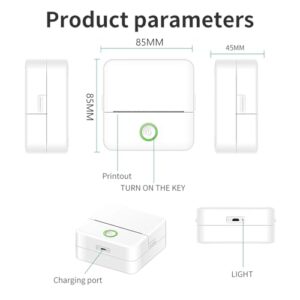 Wisoqu Mini Portable Printer, High Clear Printing, Printing, Office Printing, Thermal Printing, BT Connection for Study and Office (A- Mini Printer)