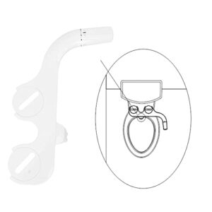 XWXLIJV Bidet Attachment for Toilet Ultra Non Electric Fresh Water Bidet Toilet Seat Attachment with Self Dual Nozzle Bidet Toilet Attachment for Most Toilet Seats