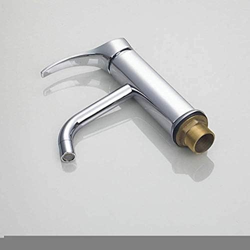 Kitchen Taps Ru Deck Mounted Mixer Tap Taps Bathroom Faucet Short Sink Mixer Tap Bathtub Chrome Solid Brass Single Handle